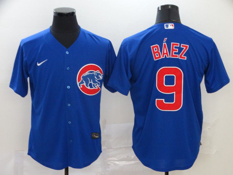 Men Chicago Cubs #9 Baez Blue Nike Game MLB Jerseys->new york yankees->MLB Jersey
